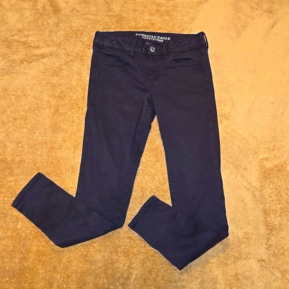 American Eagle Outfitters Dark Purple Jeggings Size 4 - Picture 1 of 3